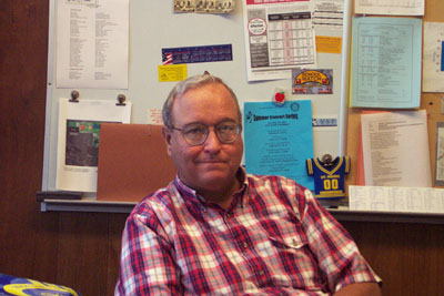 Former St. Marys Superintendent Paul Blaine sits in his office recently. Blaine is retiring after 17 years as superintendent of St. Marys City Schools.<br>dailystandard.com
