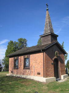 The brick chapel, built by John Henry Steinemann in 1855, stands in a historic section of St. Augustine Cemetery in Minster. The Minster Historical Society has completed a three-year restoration project with additional plans for the future. <br></br>dailystandard.com