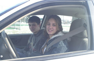 Celina High School teenage drivers Shelly Reichard and Kyle Smith express their disdain for a proposed law that would impose severe restrictions on teenage drivers.<br></br>dailystandard.com