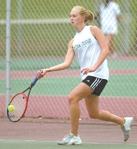 Celina's Amanda Starnes finished third in second singles during Saturday's WBL tennis tournament in Lima.<br>dailystandard.com